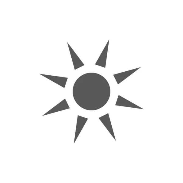 Vector Icon Sun Weather White Background — Stock vektor