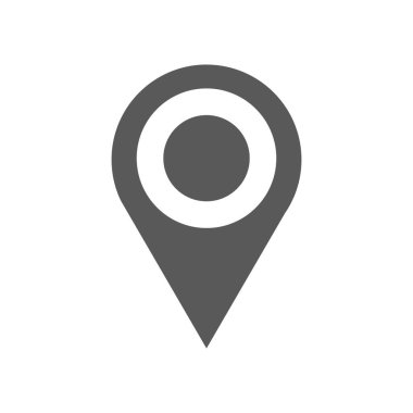 vector icon check point location on white background.