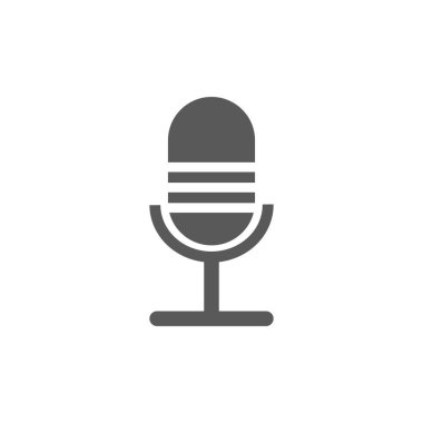 icon vector logo microphone podcast on white background.