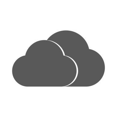 cloud icon vector on white background. Simple logo vector illustration for graphic and web design.