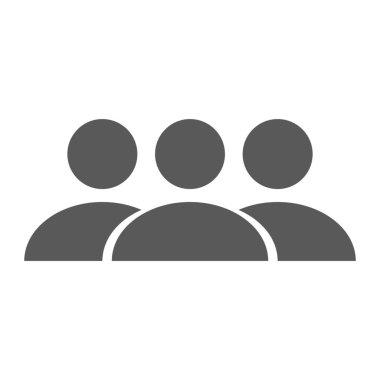 logo icon vector group person on white background. illustration for graphic and web design