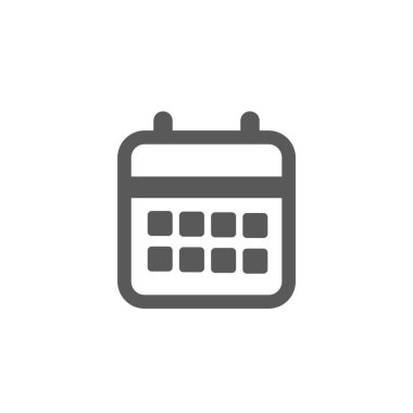 calendar vector icon on white background. illustration for graphic and web design.