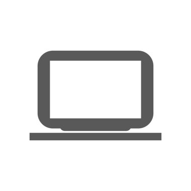 laptop vector icon on white background. illustration for graphic and web design.