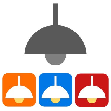 room light vector icon set. simple flat style color editable illustration.