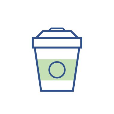 coffee cup vector color line icon. for info graphics, websites, mobile and print media.