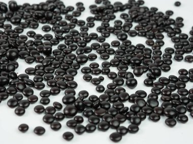 collection of chocolate chip on white background.