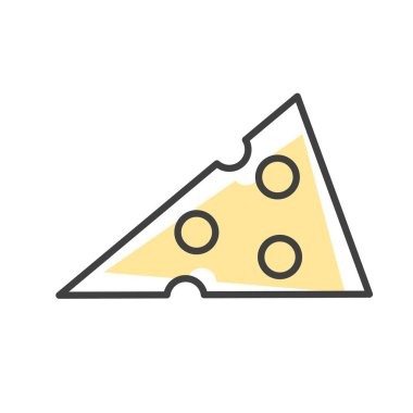 cheese lineal icon color. vector line simple logo illustration.