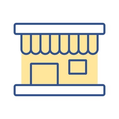 shop lineal icon color. vector line simple logo illustration.