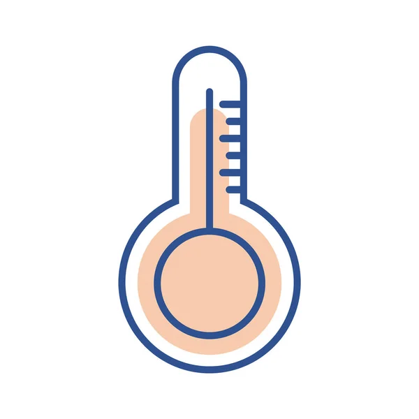 Thermometer Symbol Lineare Farbe Einfache Vektor Logo Illustration — Stockvektor
