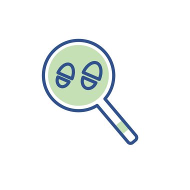 magnifying glass icon lineal color. vector simple logo.