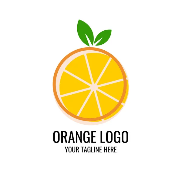 Frisch Orange Logo Vorlage Frisches Fruchtvektordesign Saftbar Logo — Stockvektor