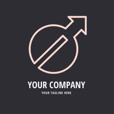 Lüks soyut ok logosu. vektör logosu basit tasarım.