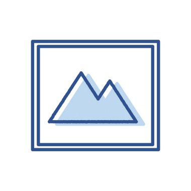 Doğrusal renk tarzı fotoğraf galerisi vektör simgesi.