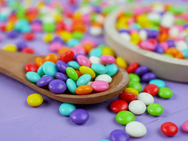 Bunte Süßigkeiten Regenbogenbonbons — Stockfoto