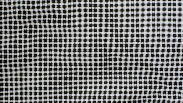 Black White Check Apparel Fabric Texture Background Copy Space Image — Stock Photo, Image