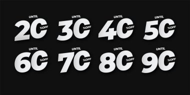 Modern yüzde koleksiyonu mükemmel Kara Cuma satış vektör tasarımı illüstrasyonu