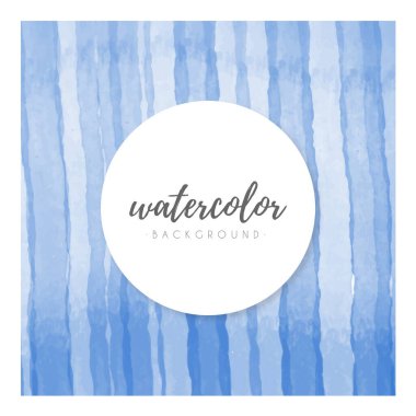 mavi çizgili suluboya arkaplan tasarımı vektör çizimi