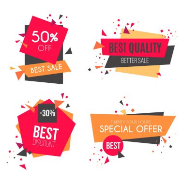 modern satış rozeti koleksiyonu tasarım vektör çizimi