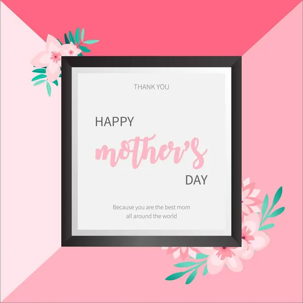 lovely mother s day frame with cherry blossom flowers