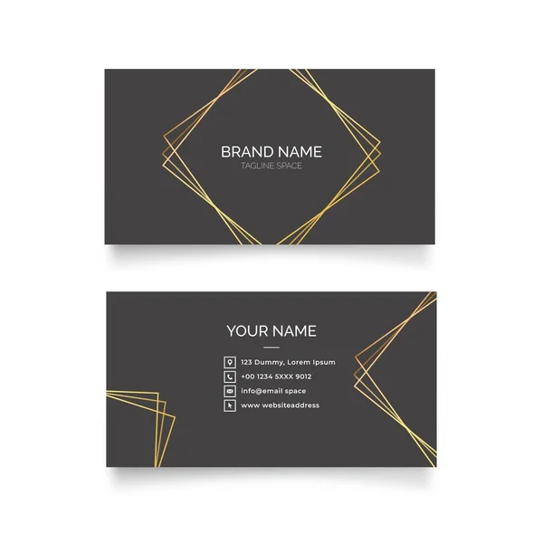 Golden Abstract Modern Business Card Illustration Design Template — Stock Vector