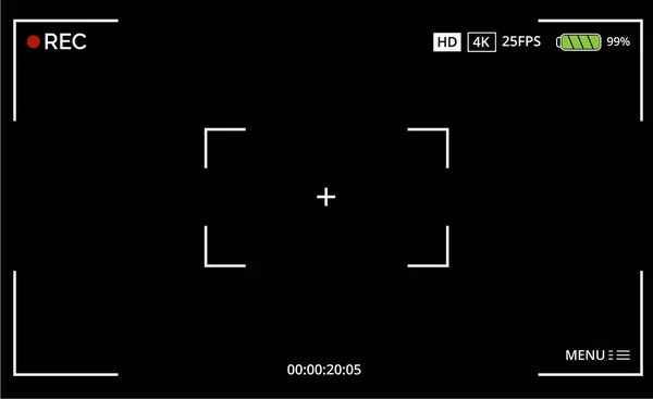 Viseur Caméra Cadre Vecteur Conception Illustration — Image vectorielle