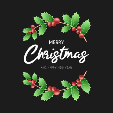 Modern mutlu noeller çerçeve tasarımı vektör çizimi