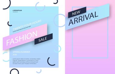 moda afişi şablon vektör tasarımı illüstrasyonu