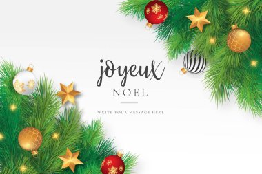 güzel noel arkaplan tasarımı vektör çizimi