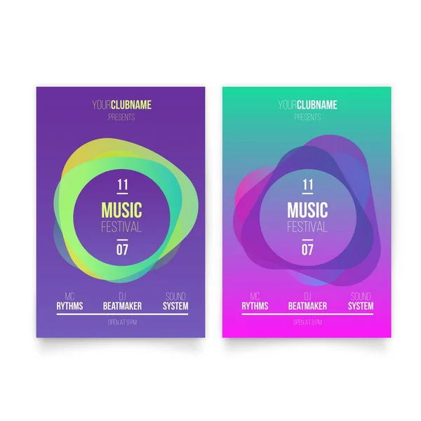 Μοντέρνας Μουσικής Αφίσα Πρότυπο Σχεδιασμού Διανυσματική Απεικόνιση — Διανυσματικό Αρχείο