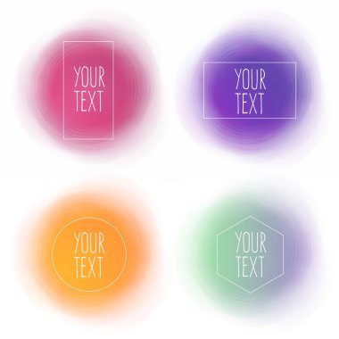 renkli soyut pankart koleksiyon vektör tasarımı çizimi