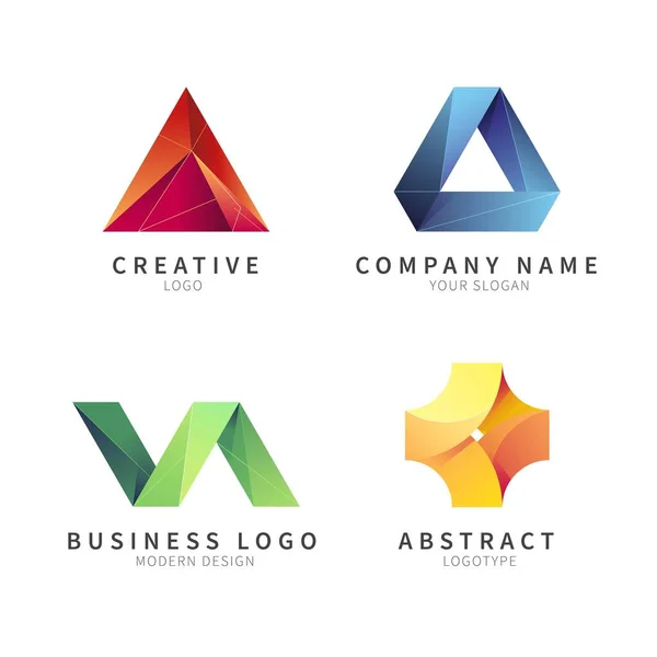 Logotipo Abstracto Colección Vector Diseño Ilustración — Vector de stock