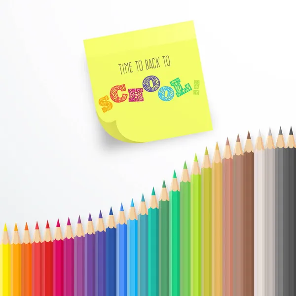 Kalemler Vektör Çizimi Ile Renkli Arkaplan — Stok Vektör