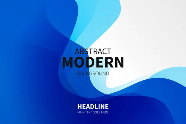 Fond Abstrait Bleu Avec Illustration Vectorielle Design Vagues Élégantes — Image vectorielle