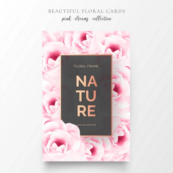 素敵な花のデザインベクトルイラストの美しい花のカード — ストックベクタ