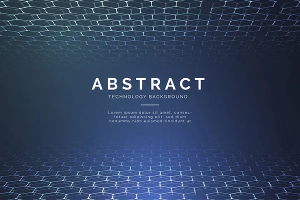 Fond Technologie Abstraite Moderne Avec Illustration Vectorielle Conception Hexagones — Image vectorielle