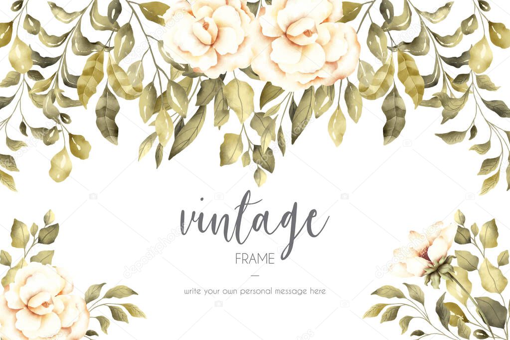 vintage floral background with lovely flowers design vector illustration