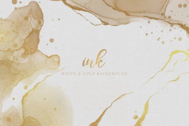 Zarif beyaz altın arkaplan tasarımı vektör çizimi