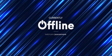 modern şu anda çevrimdışı seğirme sancak vektör şablonu tasarım illüstrasyonu