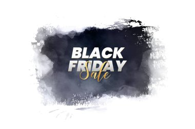 soyut fırça sıçrama tasarım vektörü illüstrasyonlu modern siyah cuma pankartı