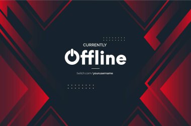 soyut kırmızı şekilli modern çevrimdışı seğirme pankartı arkaplanı