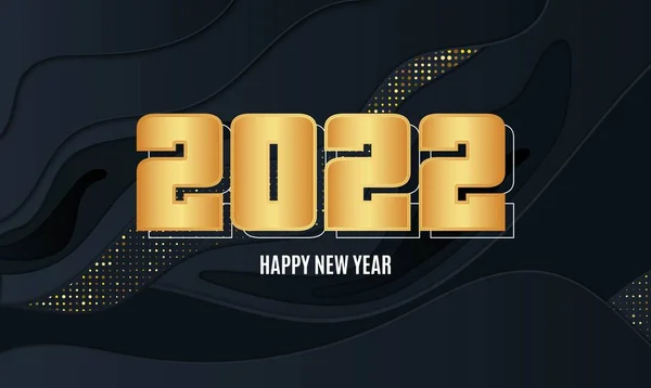 带金色效果矢量设计图解的2022年卡 — 图库矢量图片