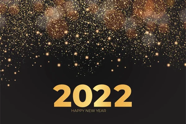 带金色背景设计矢量插图的2022年新年贺卡 — 图库矢量图片