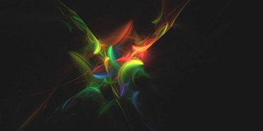 Soyut çok renkli ışık arkaplanı 3B görüntüleme