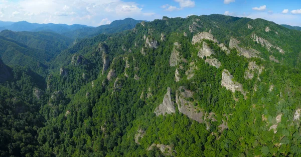 Aerial Panorama Över Ett Stenigt Landskap Raditavalley Befolkas Massiva Eroderade — Stockfoto