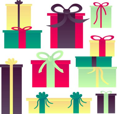   Hediye kutuları zinciri. Tatil için yeni yıl 2022.