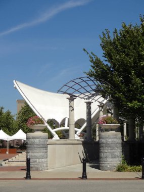 ASHEVILLE, NC / USA - Şubat 2018: Pack Square Park Asheville, Kuzey Carolina