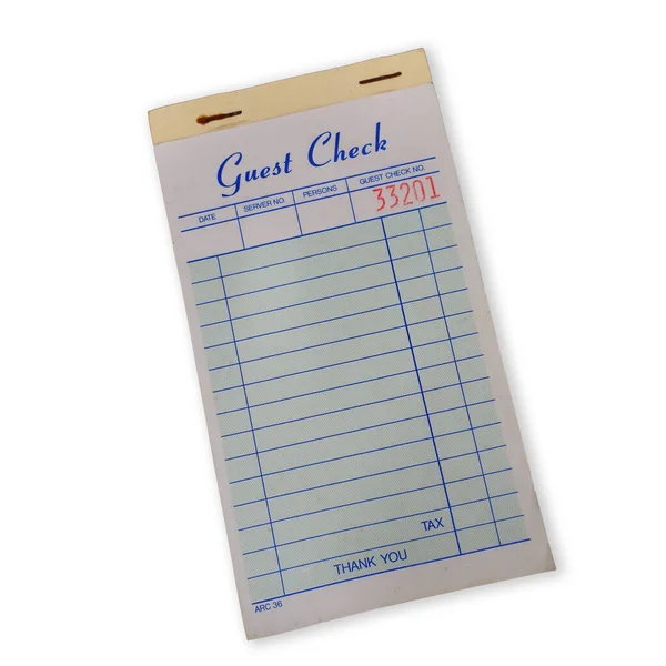 Pad of Blank Guest Checks - Restaurant Bill