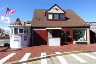Offices and Cruise Line Ticket Booth in Bowen's Wharf Area of Newport, Rhode Island (RI)