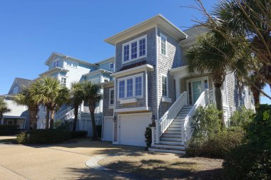 Homes at Wrightsville Beach just outside of Wilmington, North Carolina (NC)