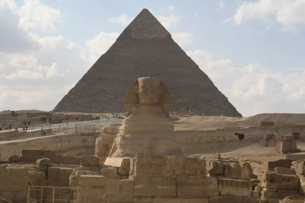 Egipt Sfinks Nim Piramida Khafren — Zdjęcie stockowe